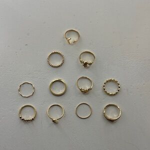 Tilly's and Aeropostale Elegant Gold Ring Collection